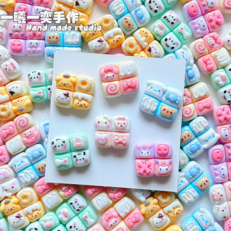 การ์ตูนซานริโอยูกิ อุปกรณ์ตกแต่งเคสโทรศัพท์และกิ๊บหยิก 4 ชิ้น ลายสนุกสำหรับคนรักสุนัข