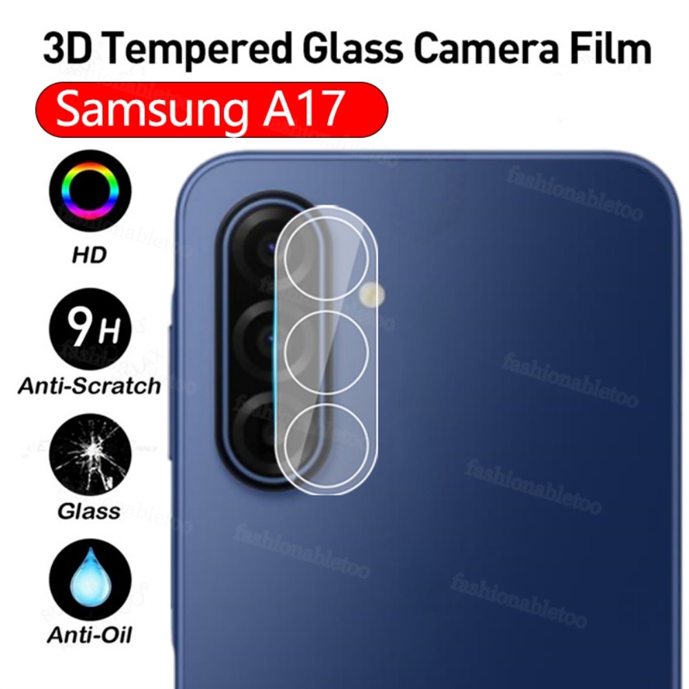SAMSUNG สําหรับSamsungA17 5G 3Dเลนส์กล้องกระจกนิรภัยคลุมทั้งหมดป้องกันฟิล์มสําหรับSamsung Galaxy A07