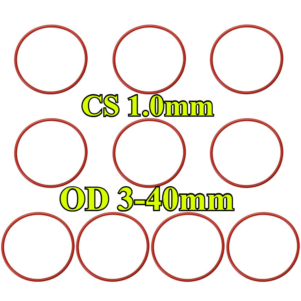 [MHJ-STH] โอริงสีแดง CS1.0mm * OD3-40mm