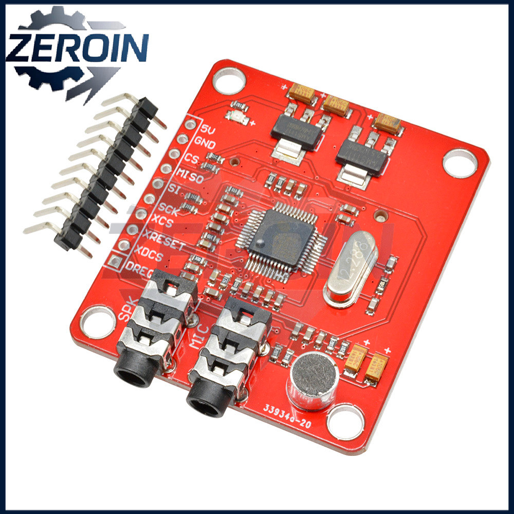800mA VS1053 บอร์ดบันทึกพร้อมช่องใส่การ์ด