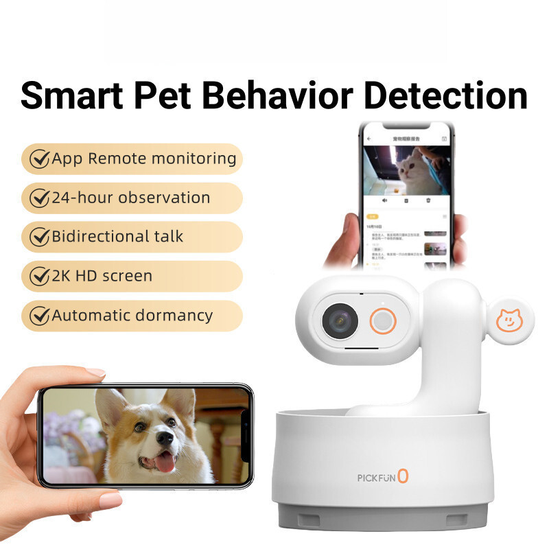 ใหม่ Pet Cam PO Pet AI Companion Cat Camera กล้องสัตว์เลี้ยงพร้อมเว็บแคมบ้านเสียงสําหรับสุนัขและแมวใ