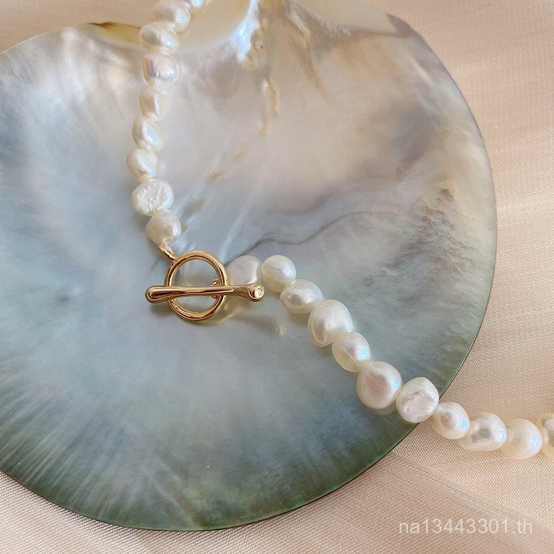 อุปกรณ์มุก S925 สร้อยคอและสร้อยข้อมือ DIY สไตล์ทันสมัย ขายดี มีหัวเข็มขัดเงินOTS925