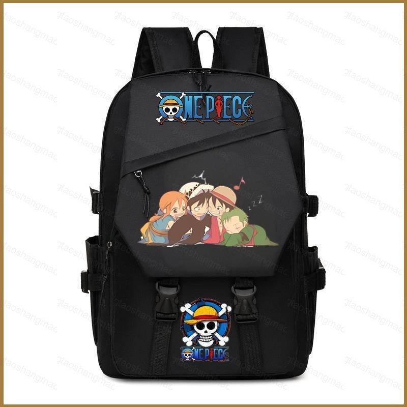 YT5 ONE PIECE กระเป๋าเป้สะพายหลังสําหรับนักเรียนความจุขนาดใหญ่น้ําหนักเบาพิมพ์อะนิเมะกระเป๋านักเรียน