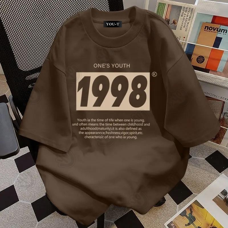 🌷Su.Tee🌷 สื้อยืด oversize เสื้อแฟชั่น เกาหลี โคตรนุ่ม ผ้าคอตตอน ลาย "ONE'S YOUTH" สินค้าใหม่ 2025