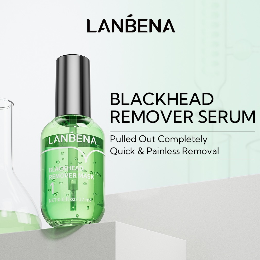 LANBENA Blackhead Remover Serum + Shrinks Pore Serum (Step 1+Step 2) รักษาสิวบนใบหน้า 17ml