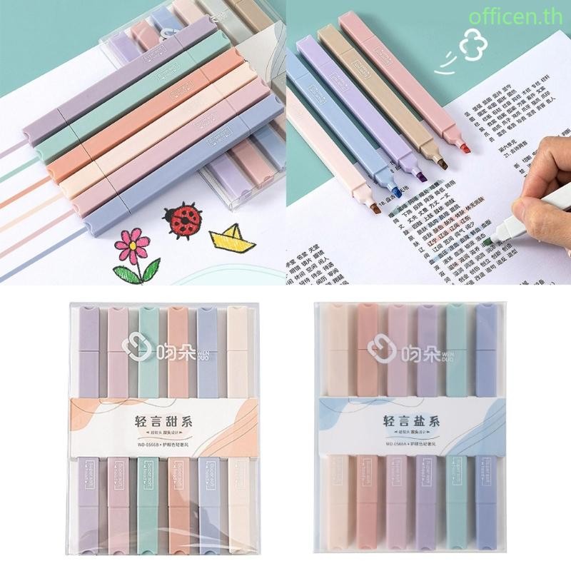 Cen Dual-Tip Highlighters Bible Aesthetic Highlighters Bleed Highlighter Markers