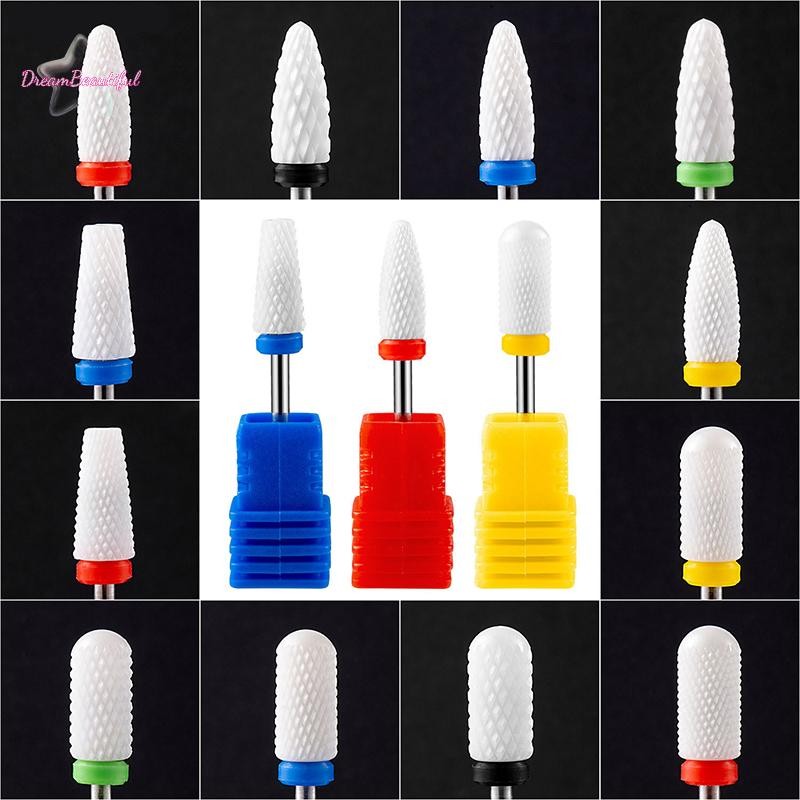 <DBFl-t> 1PC เซรามิคทังสเตนเล็บเจาะ Bit Milling Cutter สําหรับเล็บ Pedicure เล็บแฟ้มบัฟเฟอร์อุปกรณ์อุปกรณ์เสริมใหม่