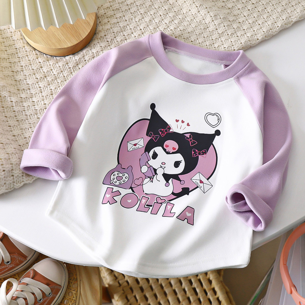 เสื้อเด็กผู้หญิง ใหม่ ฤดูใบไม้ร่วงเสื้อยืดแขนยาว เน็ตไอดอลฤดูใบไม้ผลิฤดูใบไม้ร่วงยอดนิยม - รูปที่ 2