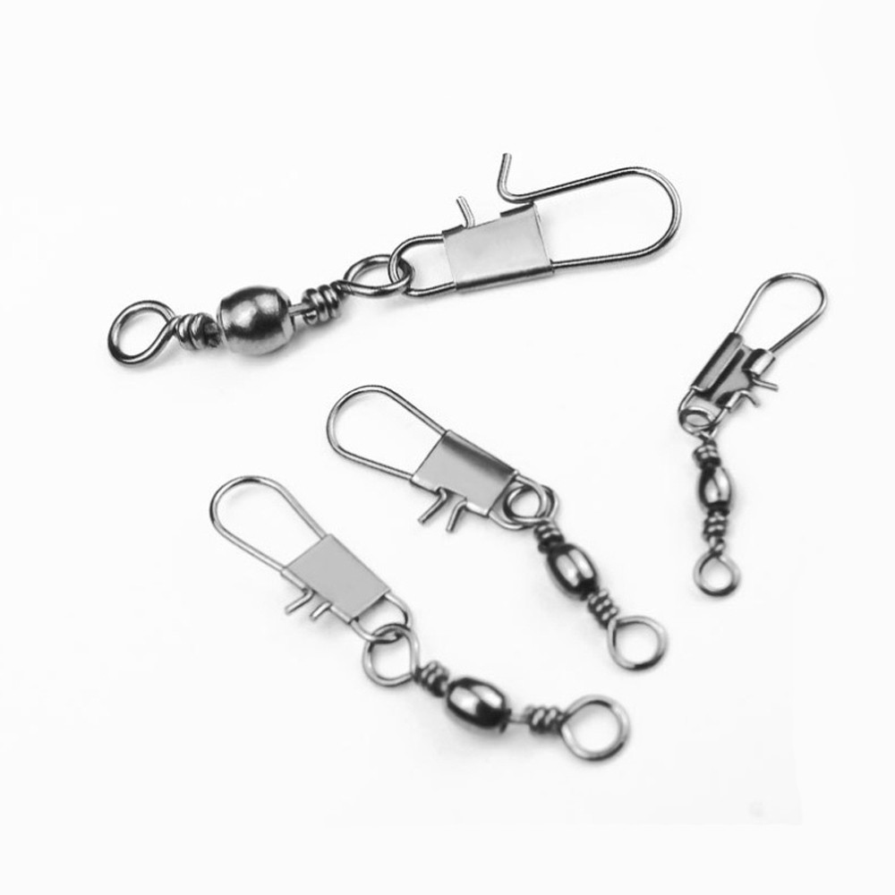 เบอริ่งหมุนสแตนเลส 50 ชิ้น พินเชื่อมล่อตกปลา สำหรับอุปกรณ์เสริมตกปลา - รูปที่ 3