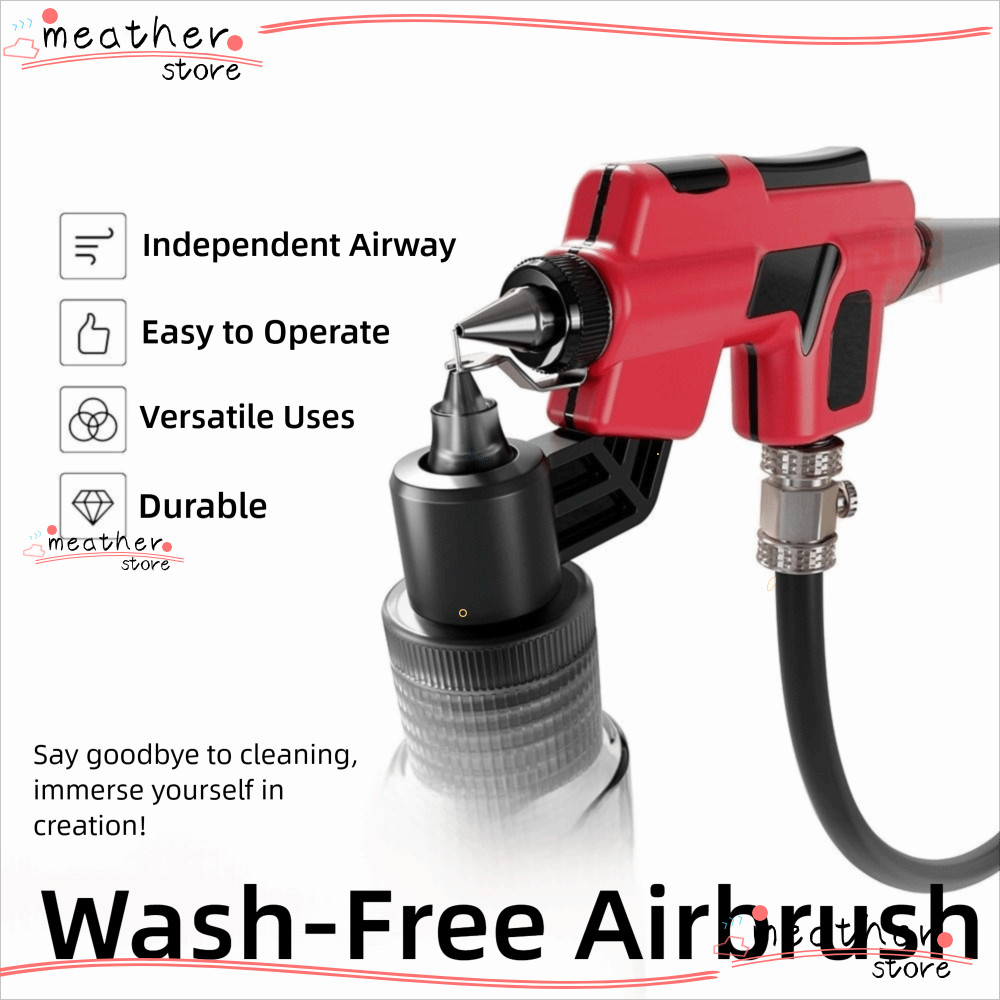 MEATHERSTORE Wash-Free Airbrush,พร้อมชั้นวางเครื่องหมายสําหรับDSPIAE PT-AB 50ml โถผสม, Modeler Hobby