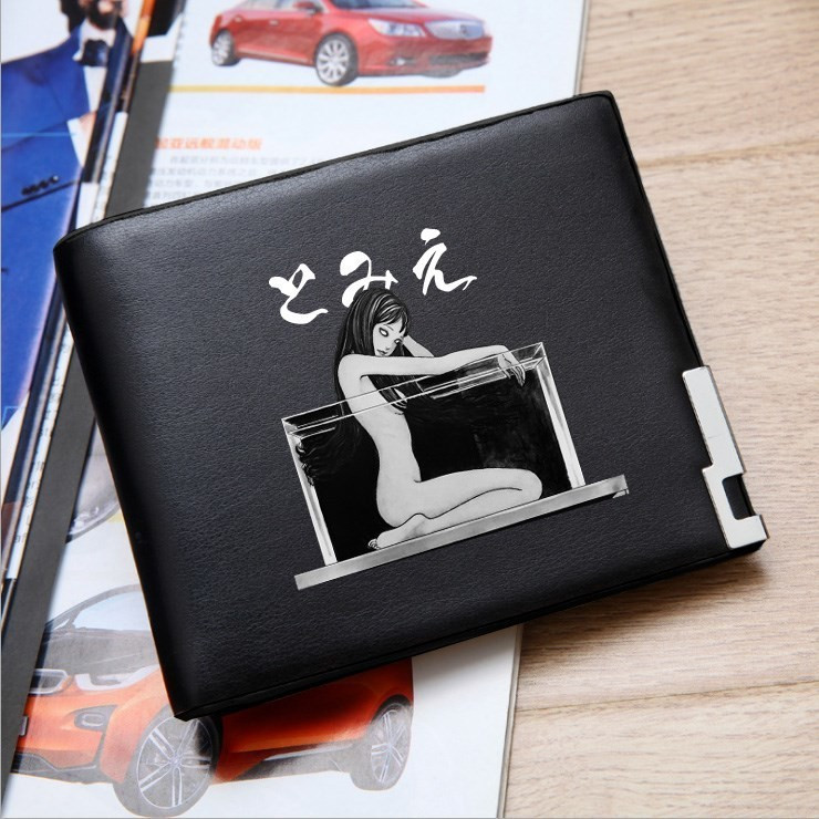 Ito Junjis World Wallet Student Half Fold Wallet Mens and Womens Short Wallet Card Bag Zero Wallet