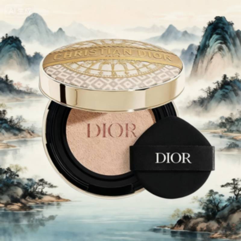 5555y-Dio Christmas Paris Limited Air Cushion Light แต่งหน้าคอนซีลเลอร์ Luxury Golden Shell 1N #/ ON