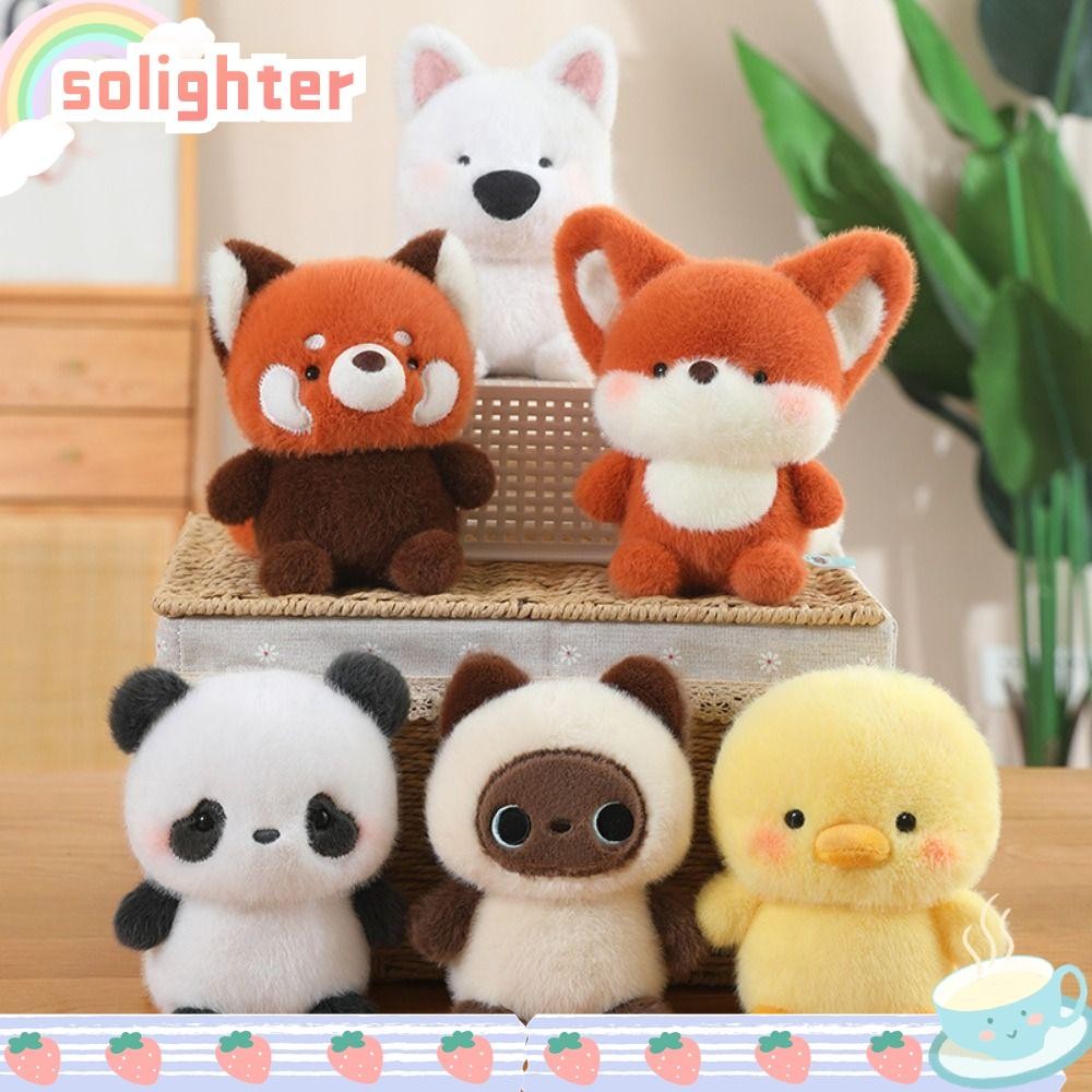 SOLIGHTER หมอนตุ๊กตาสัตว์, ตุ๊กตาช้างตุ๊กตา Companion ตุ๊กตา, หมีนุ่มพิเศษน่ารัก 16 ซม. ตุ๊กตาสัตว์ของเล่นตุ๊กตา