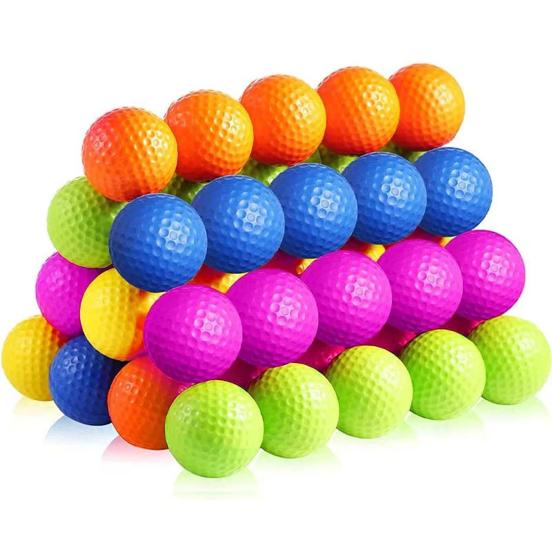 12/24pcs Crestgolf Practice Foam Golf Balls Golf Sponge Soft Elastic Practice Indoor &Outdoor Ball