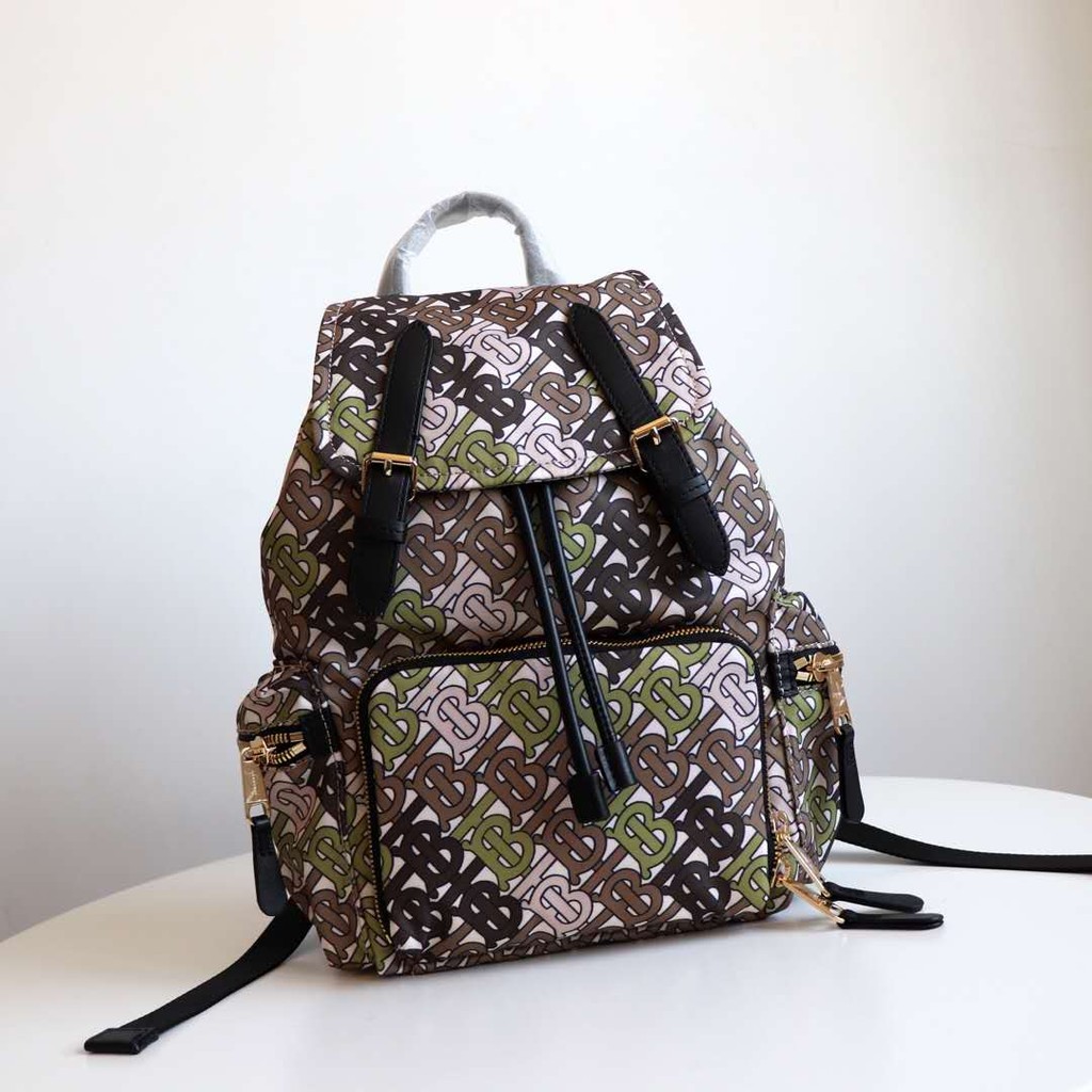 B New Style The Rucksack-Medium Exclusive Logo Print Nylon Military Backpack Draw Military Uniform