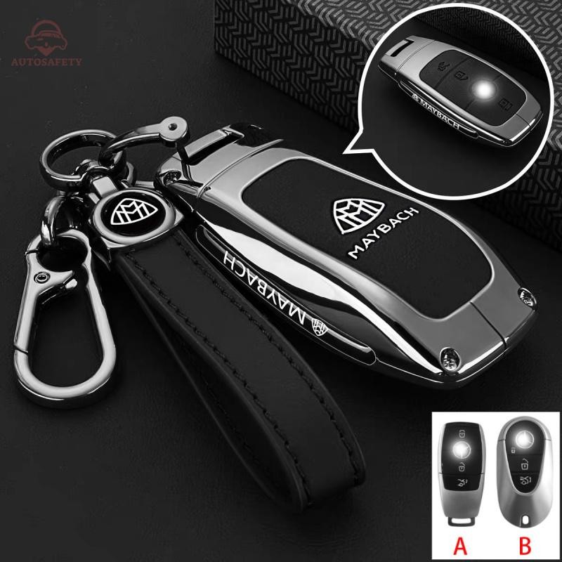 สังกะสีอัลลอยด์ฝาครอบกุญแจรถสําหรับ Mercedes Benz Maybach S580 ABC-M-CLA-CLS-E-G-GLB-GLE-R-SL Class 