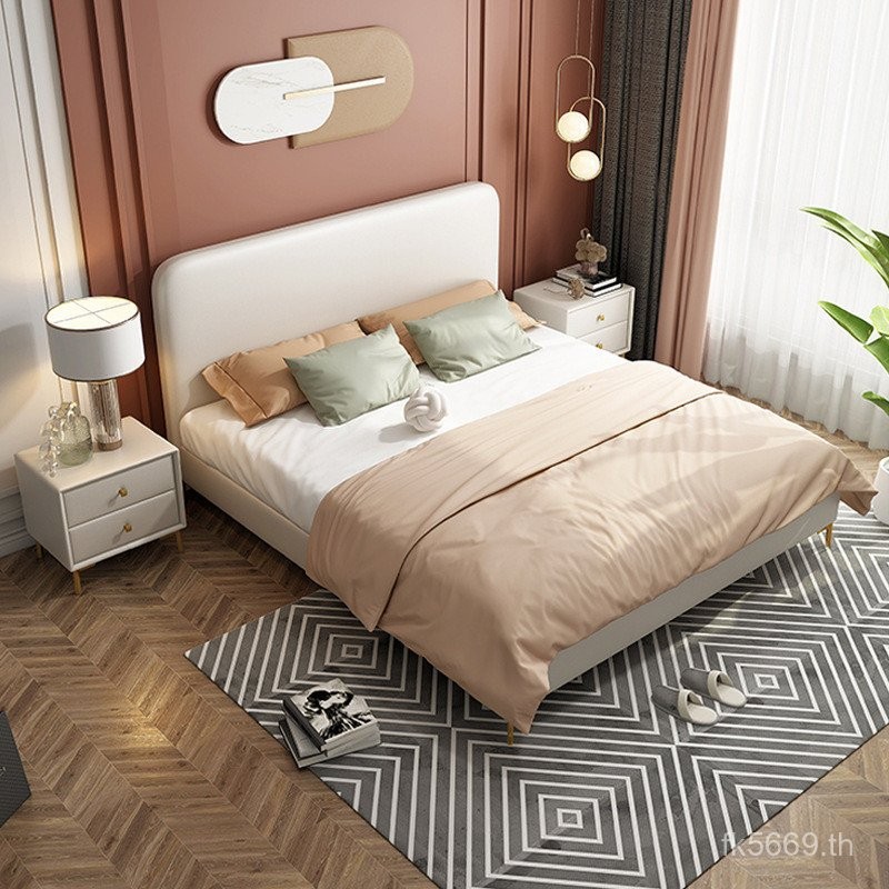 โมเดิร์นเรียบง่าย 1.5 อเมริกัน Minimalist ผ้าเทคโนโลยี Bumi B & B 1.8 หรูหรา Nordic Apartment เตียงค