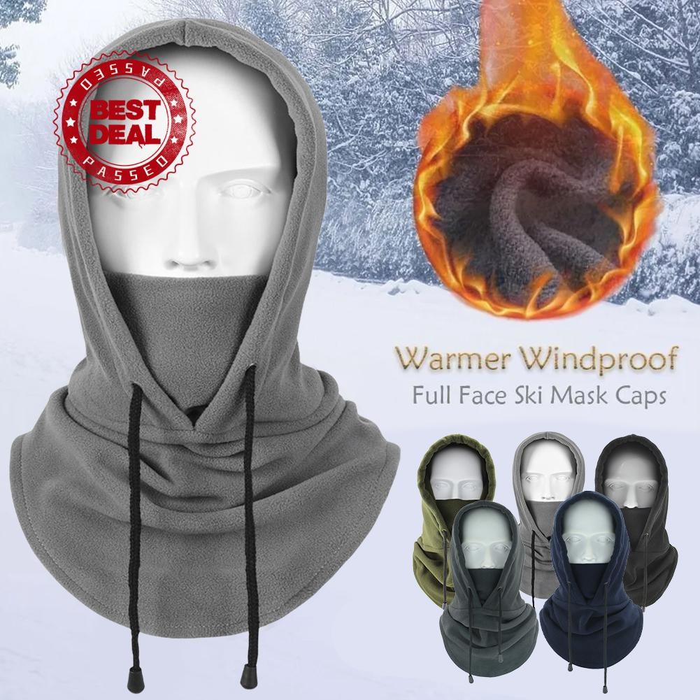 ขนแกะเรียงรายความร้อนหมวกฤดูหนาวWindproof Hoodกีฬากลางแจ้งหน้ากากใบหน้าหนา Hood CsคอW7l5