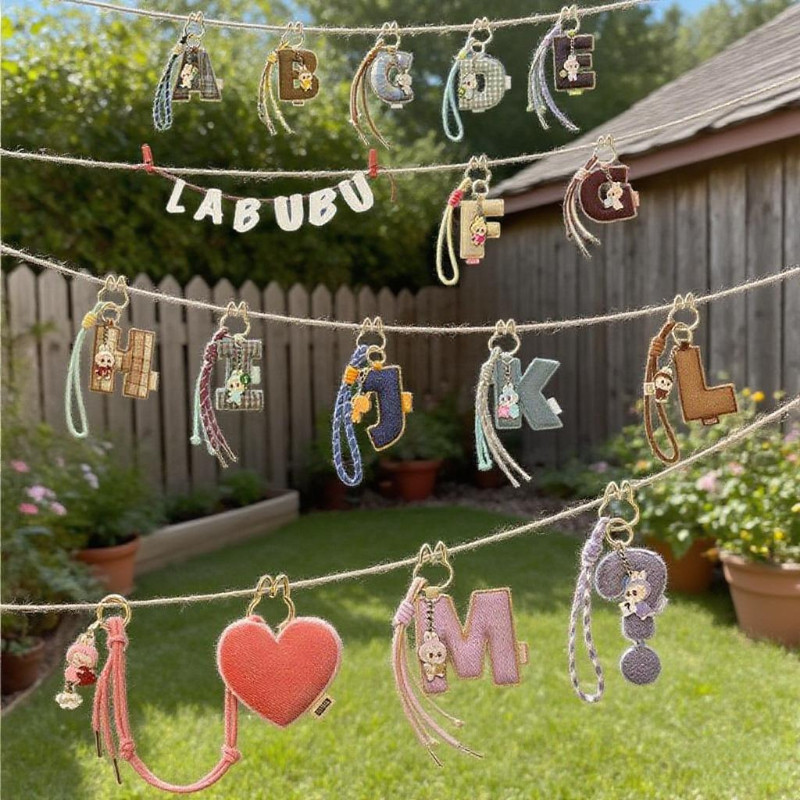 [แกะกล่อง] POPMART LABUBU Heart Bottom รหัสผ่าน Series Letter Pendant Mystery Box อินเทรนด์เล่นรูปของขวัญ