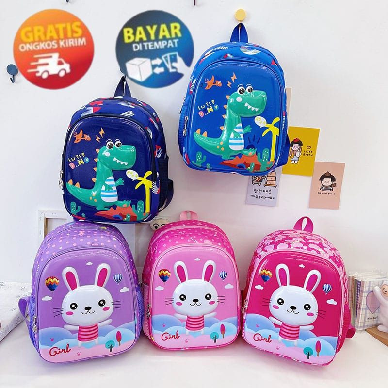 ALIBAXSTORE BK168 - SCHOOL BAG CHARACTER CHILDRENS BACKPACK CHILDRENS SCHOOL BAG KINDERGARTEN CHILDR