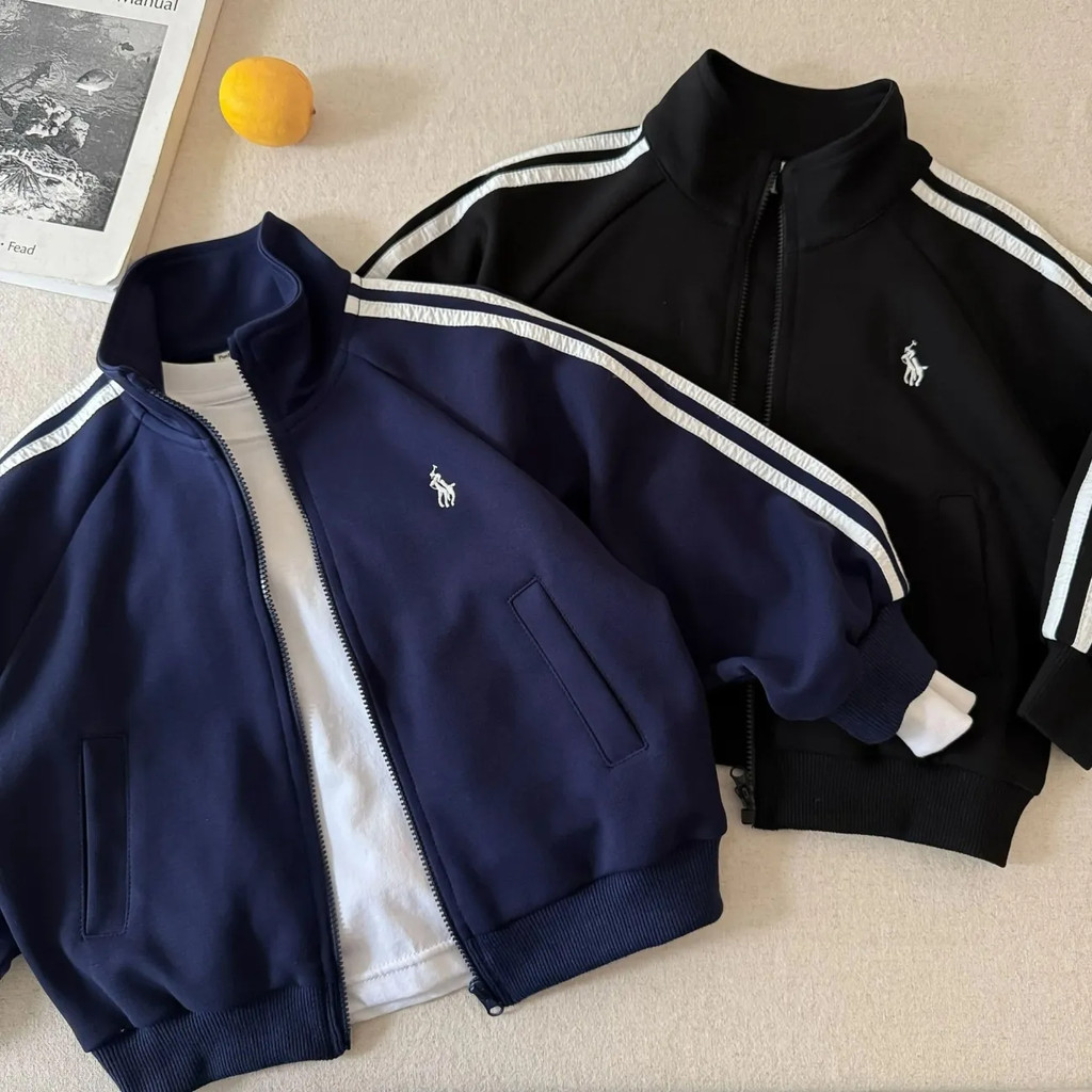 เสื้อยาวเด็กชาย สไตล์เกาหลี ทำจากผ้าฝ้ายแท้ ออกแบบเรียบง่าย ม้าการ์ตูนEmbroidery ทรงหลวม เหมาะสำหรับฤดูใบไม้ผลิและฤดูใบไม้ร่วง - รูปที่ 5