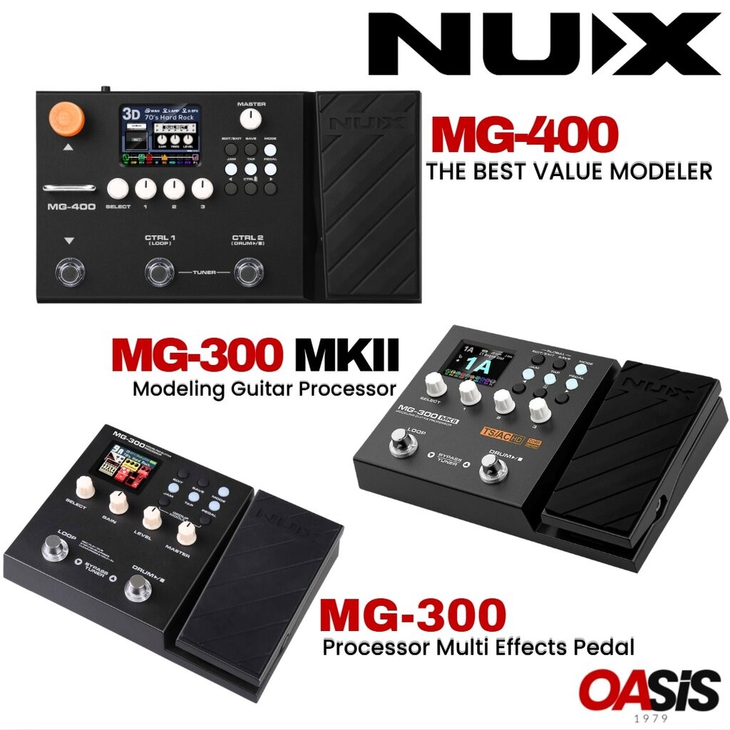 NUX MG-300 MKII / MG-400 / MG-300 Modeling Guitar Processor เอฟเฟค มัลติเอฟเฟค Multi Effect เอฟเฟคกี