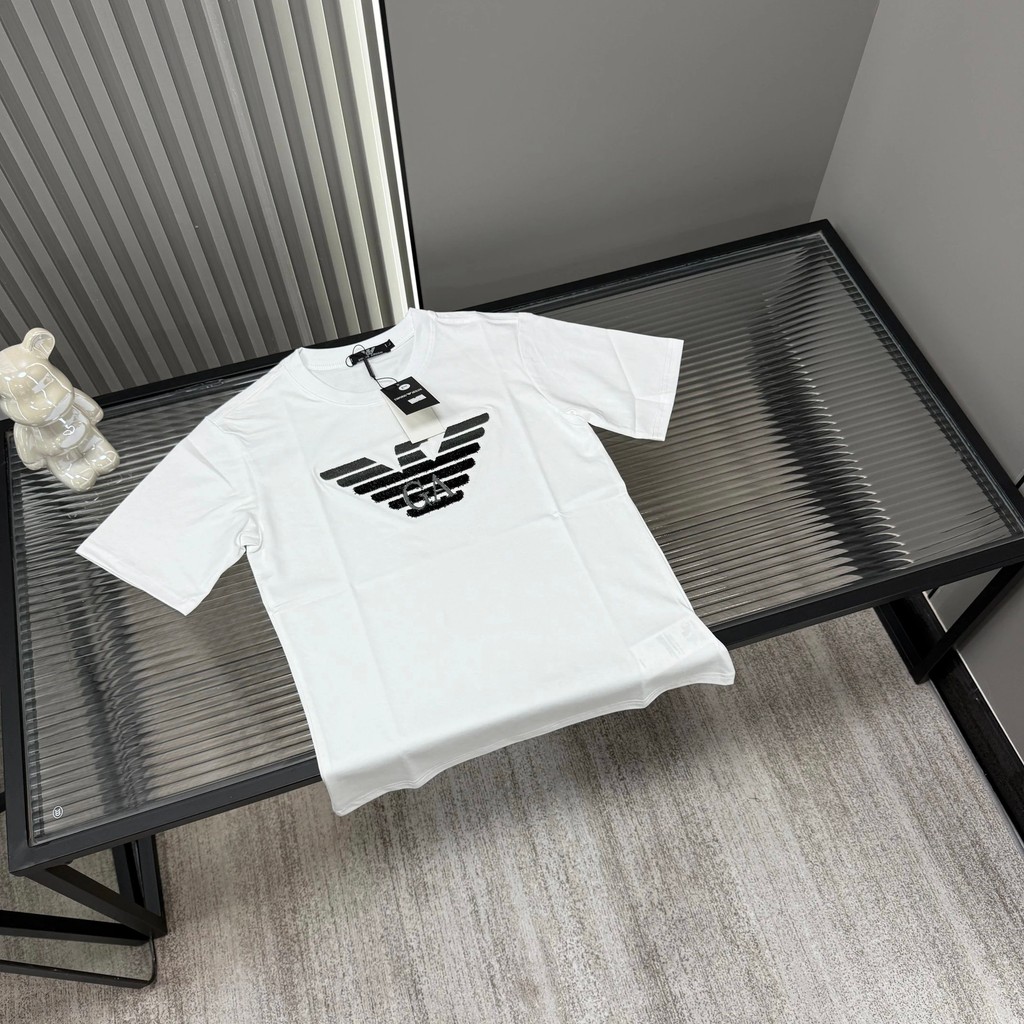 Armani Ea7 ปักโลโก้ สีขาว