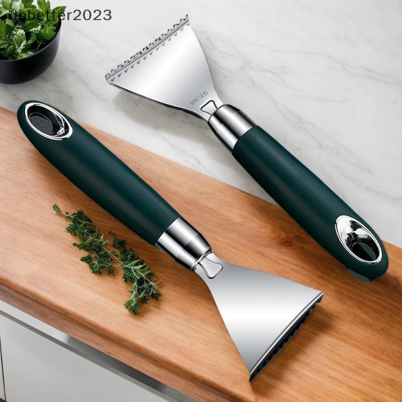 [DB] Fish Skin Peeler สแตนเลสเกล็ดปลา Scraper Non-Slip ABS Handle แบบพกพาอุปกรณ์ครัวผิวหยักขูด TH