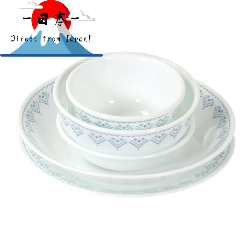 [Direct from Japan]
Corelle 5-Piece Set: Medium Plate, Deep Plate, Bowl, Small Bowl, Rice Bowl. Dura
