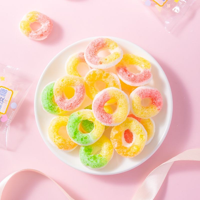 2025 สินค้าใหม่ Freeze-Dried Skittles Sweet Sour Casual ราคาถูก Rice Country ถุงใหญ่ทั้งกล่อง2025091