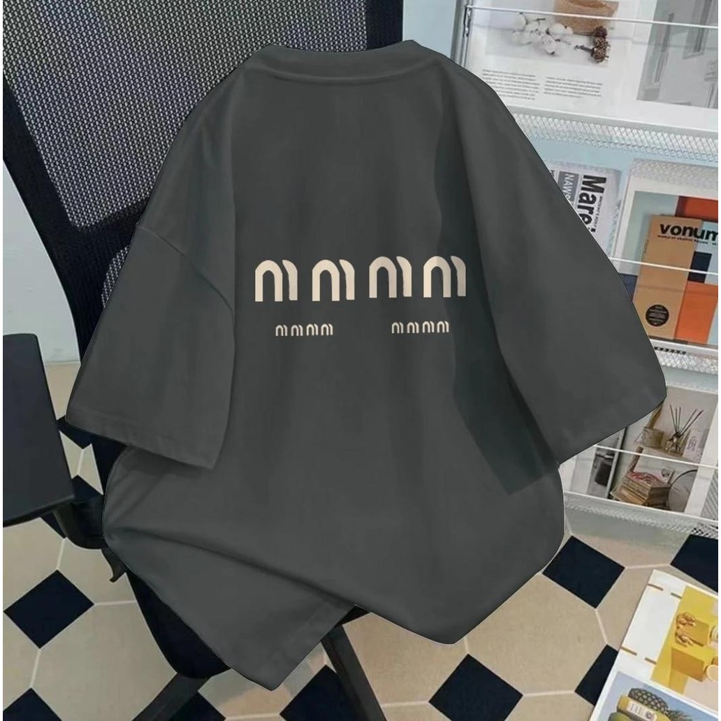 Su.Tee  สื้อยืด oversize เสื้อแฟชั่น เกาหลี โคตรนุ่ม ผ้าคอตตอน ลาย “MN MN MN” สินค้าใหม่ 2025