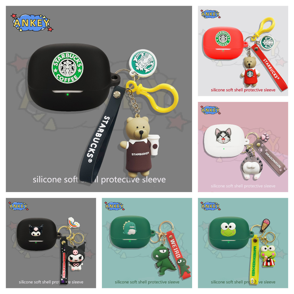 Case for Baseus Bass BP1 Pro ANC Protective silicone Baseus Bass EP10 Pro Cute bear Cartoon Covers B