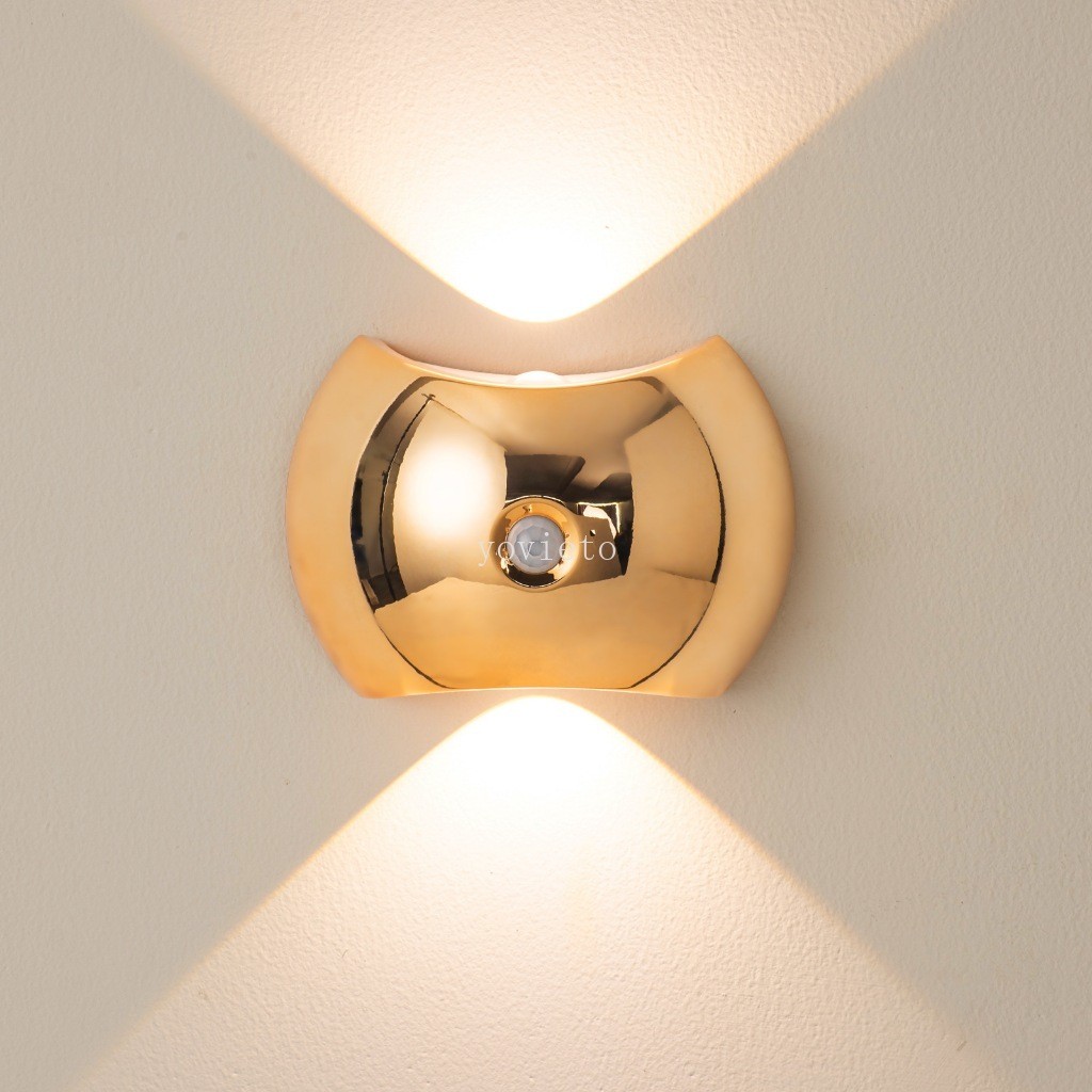 โคมไฟติดผนัง Led PIR Motion Sensor BraceCase Way Light Step Corridor รั้วรั้วบันได Nightlight