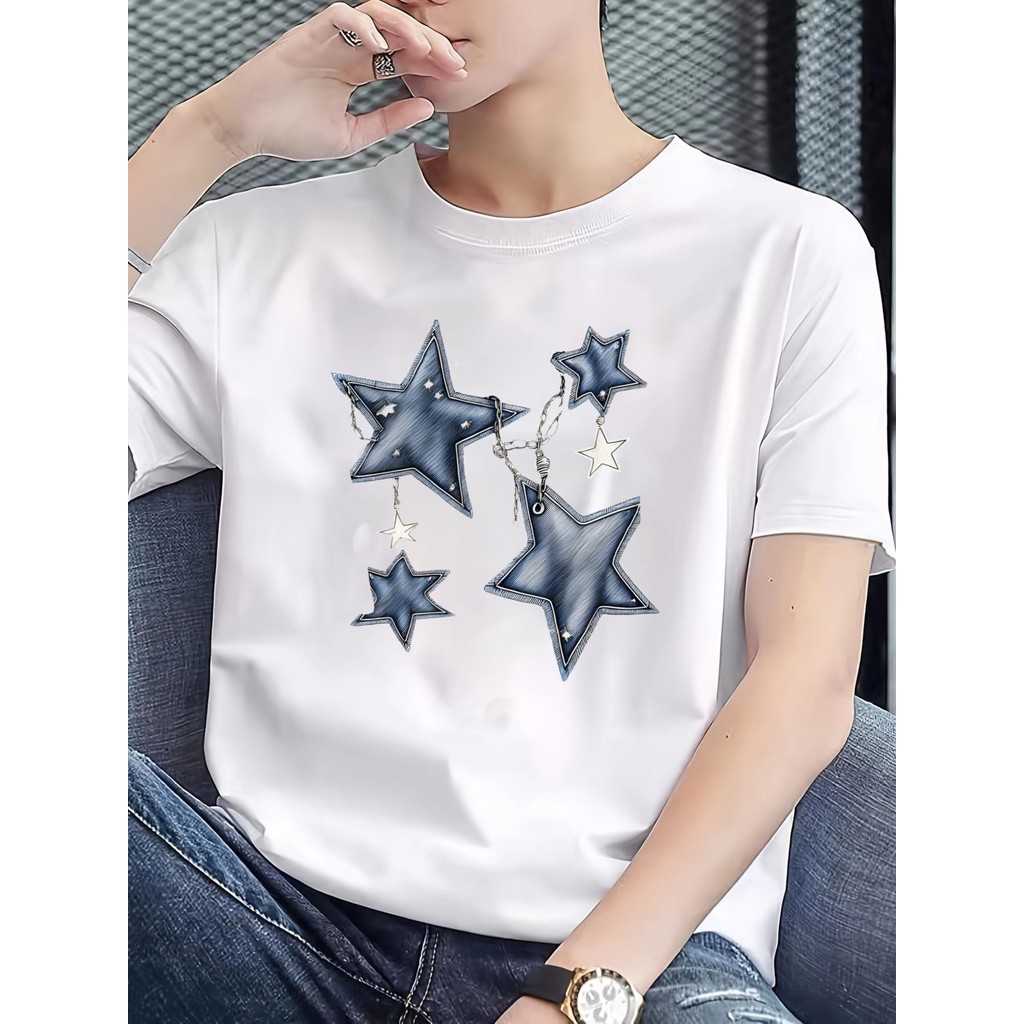 เสื้อยืดลายดาว กราฟิกชิคๆ แมทช์ง่าย สำหรับคนรักลุคดาวบนเสื้อ
