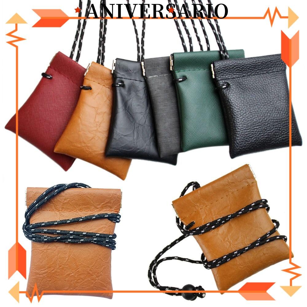 ANIVERSARIO Mini Coin Purse Headphone Bag Data Line Organizer Halter Neck Key