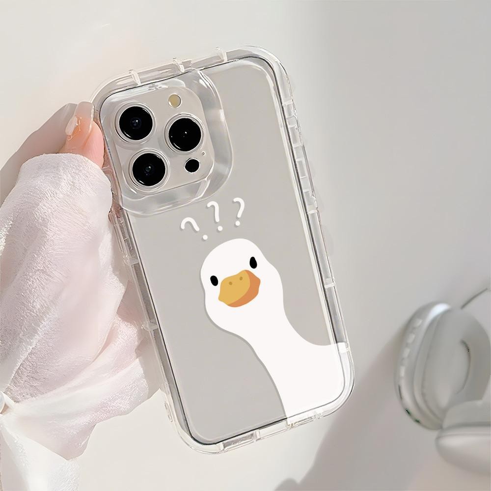 ปัญหา เคสเป็ดสําหรับ iPhone 17 16Pro 15 14 13 12 11 Pro Max XR 7 8 SE ปลอกอ่อนกันกระแทก - รูปที่ 2