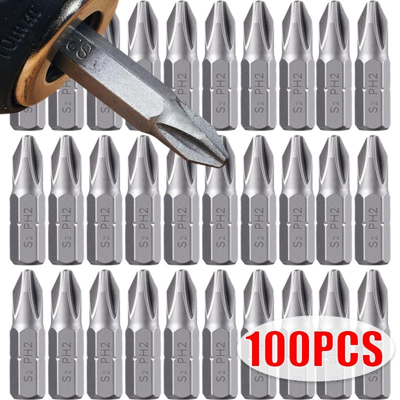 25mm Anti Slip Electric Hex Shank Magnetic Screwdriver Drill Bit Set Hex Shank Screw Driver Bit Tool
