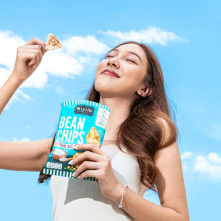 [1ซอง] BEAN CHIPS 25 กรัม ถั่ว 3 ชนิด แคลต่ำ ไม่ทอด เจ กลูเต็นฟรี De La Lita เดอลาลิต้า ขนมคลีน บีนชิปส์ ขนมคลีน
