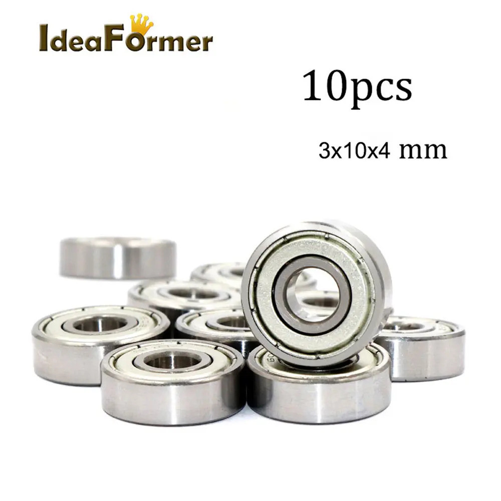 IdeaFormer 10pcs 623ZZ แบริ่ง 623-ZZ 3x10x4 Miniature Deep Groove 623 2Z ZZ สําหรับ 3D เครื่องพิมพ์ 
