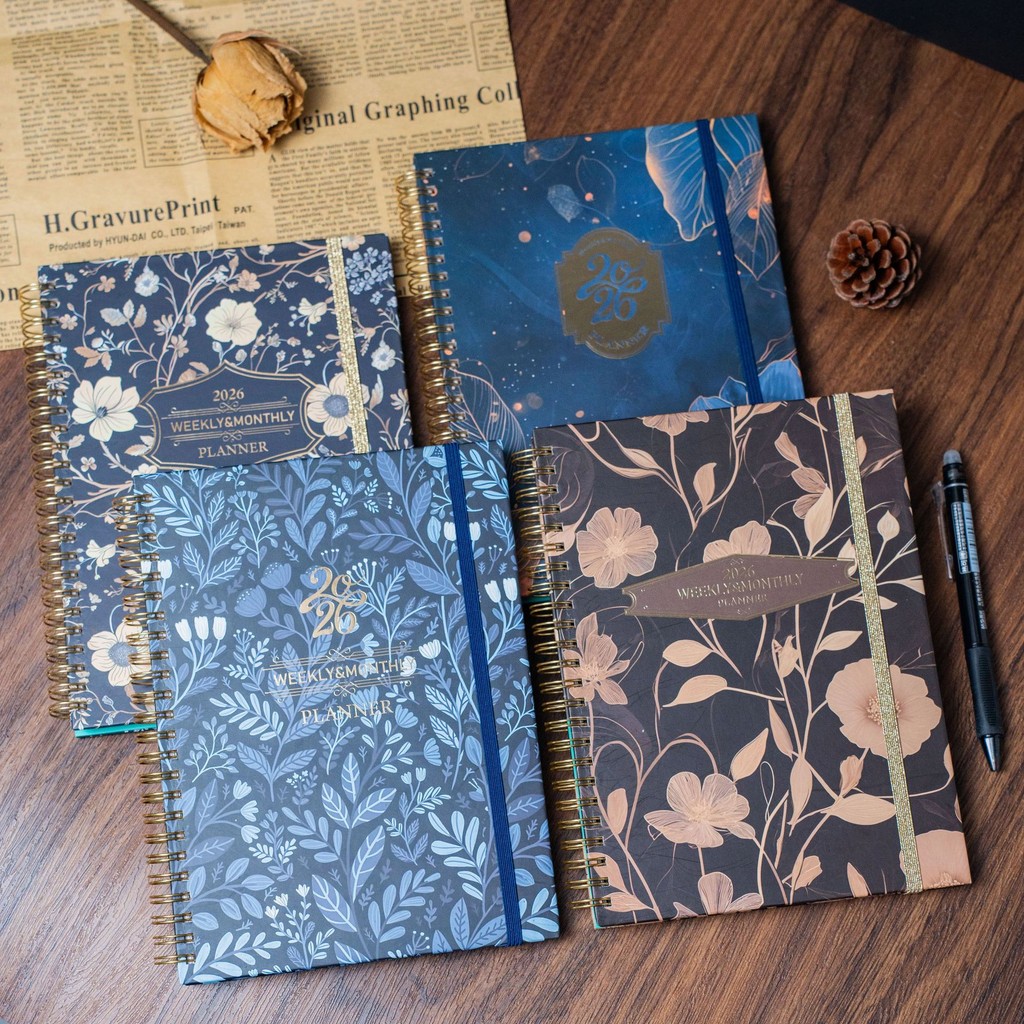 planner 2026 แพลนเนอร์ 2026 2026ปฏิทินหนังสือวางแผนขดลวดใหม่สมุดโน้ตบุ๊ค Amazon teacher planner a5