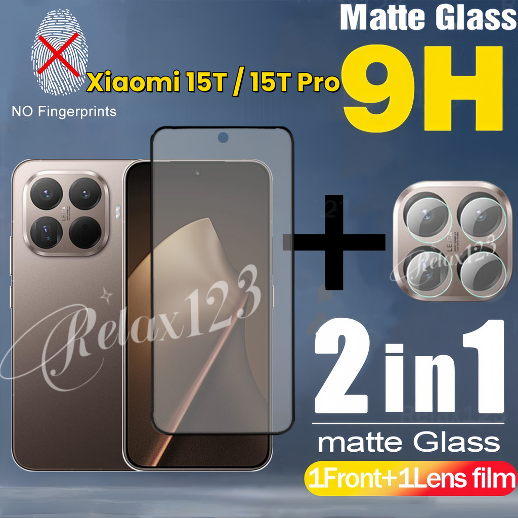 สําหรับ Xiaomi 15T Pro 5G 2025 2in1 Matte Frosted Glass และเลนส์ฟิล์มสําหรับ Xiaomi 15T 15TPro 15 15