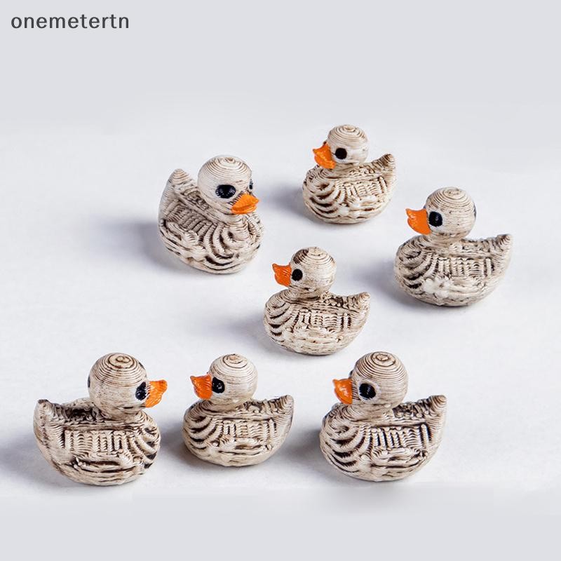 Oyr 5PCS Mini Ducks Skeleton ตกแต่งฮาโลวีนเรซิ่นน่ากลัวเป็ด Miniatures ตกแต่งบ้าน Figurines Micro ภู
