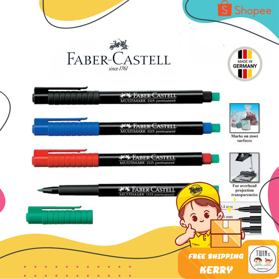 ปากกาเขียนแผ่นซีดี Permanent Faber กันน้ำ รุ่น 1525