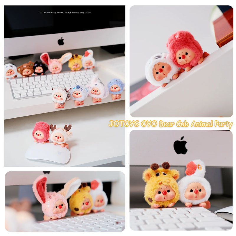 JOTOYS OYO Bear Cub Animal Party Mini Blind Box Jewelry ตุ๊กตาน่ารัก