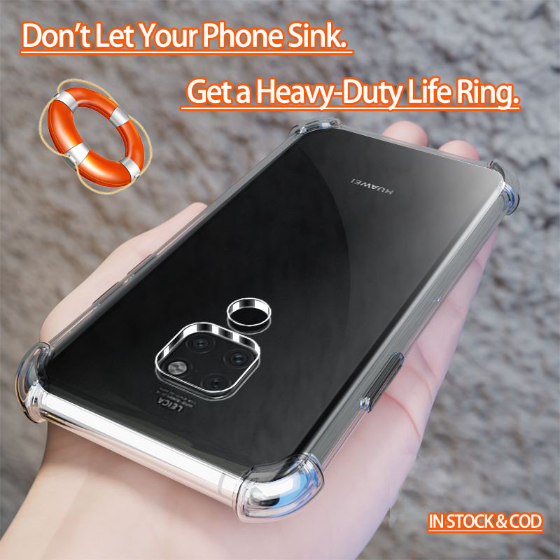 Huawei Mate 20 Pro 20 X 20X EVR-L29 AL00 TL00 HMA-L09 คริสตัลใส 4 มุมกันกระแทก Soft Jelly เคสโทรศัพท์ฝาหลังกันชนโปร่งใส