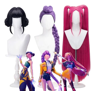 วิกผมคอสเพลย์ K-pop Mira Rumi Zoe สามสไตล์ ผมยาวสำหรับ Carnivals Props ทนความร้อน