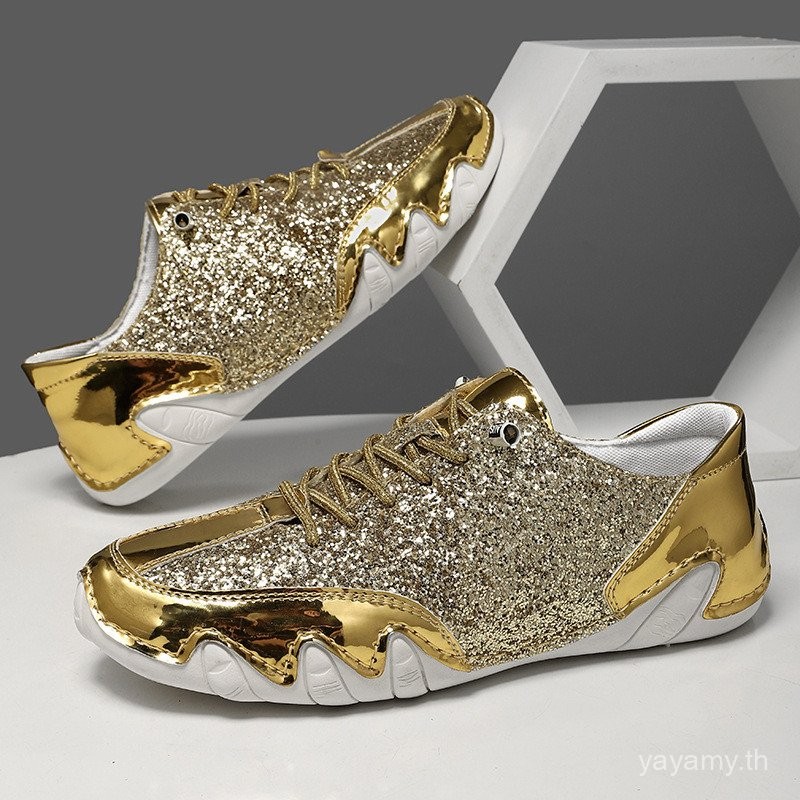 คู่สไตล์ผู้ชายรองเท้าผู้หญิง Low-Top รองเท้าลําลองผู้ชาย Martin รองเท้าแฟชั่น Shiny Octopus Plus ขนา