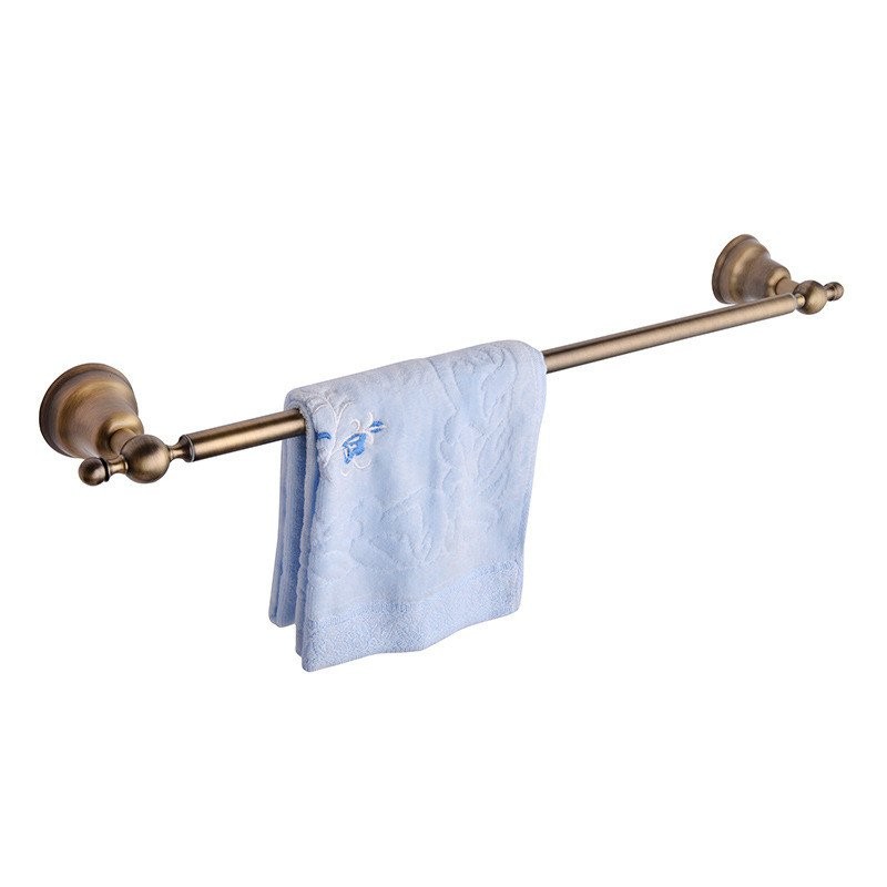 Yaqing โบราณ Retro สีเขียวบรอนซ์ชั้นวางผ้าขนหนูสไตล์ยุโรปก้านเดี่ยว 7724 โลหะผสมสังกะสีก้านเดี่ยวคุณ