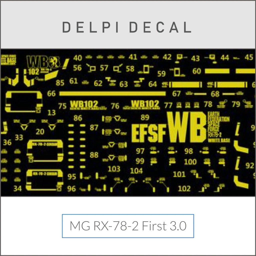 Delpi Decal (สติกเกอร์โลหะ) MG RX-78-2 First 3.0 (Gold)