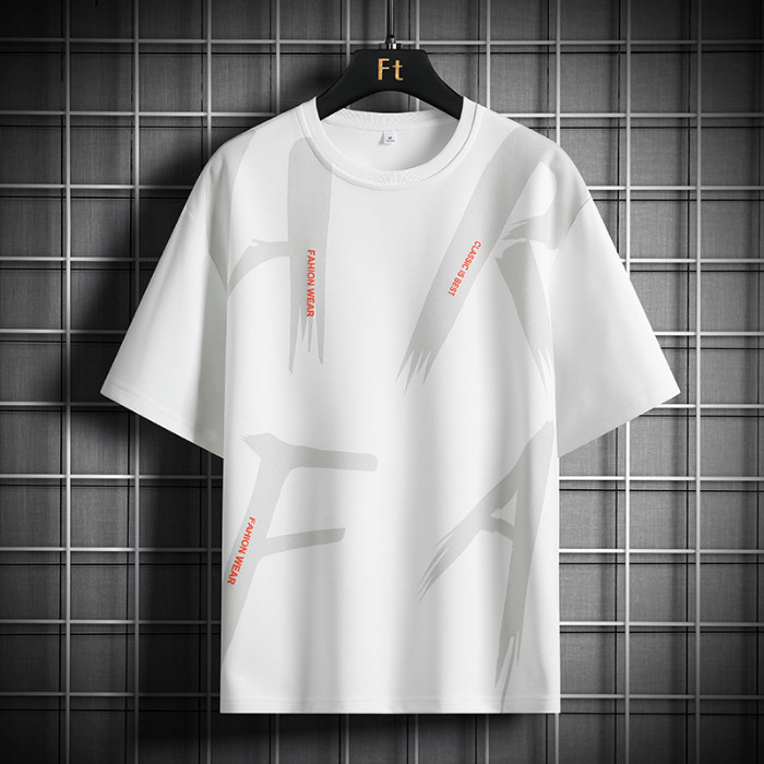 COD 2025M-8XL 2025 Summer New 7A Antibacterial Plus Size Trendy Large Letter Print American Style Lo